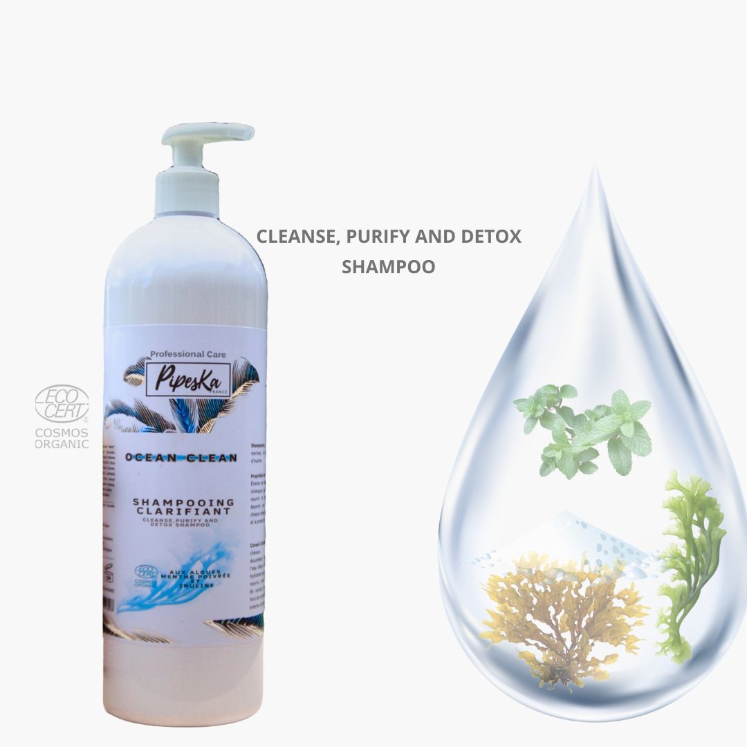 Beneficios de Ocean Clean Deep Cleaning Natural Clarifying Shampoo: Elimina eficazmente los residuos de productos de peinado, la suciedad y el exceso de sebo. Fórmula Natural y Orgánica: 97% de ingredientes naturales, ideal para personas que buscan productos sin químicos agresivos. Vegano y no testado en animales: Este champú está éticamente libre de ingredientes de origen animal, por lo que es una opción ideal para los consumidores preocupados por el bienestar animal. Calma el cuero cabelludo: Reduce la irritación y el picor, perfecto para cueros cabelludos sensibles. Estimula el crecimiento: Favorece el crecimiento de un cabello sano y fuerte gracias a sus ingredientes activos específicos. Preparación óptima: Prepara el cabello y el cuero cabelludo antes de los tratamientos (alisado, coloración) para una mejor absorción de los productos de cuidado. Hidratación equilibrada: Limpia sin resecar, manteniendo la hidratación natural del cabello. Fragancia refrescante: Proporciona una agradable experiencia con su fresca fragancia marina, haciendo que cada lavado sea estimulante. Made in France: Producto fabricado en Francia, respetando el medio ambiente y los altos estándares de calidad.