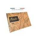 Packaging kraft éco‑responsable, motif botanique noir, étiquette premium Pipeska, signature Made in France. COSMOS Organic Pipeska Lingzhi Repairing Mask – Curly, Coily & Kinky Hair | 200 ml