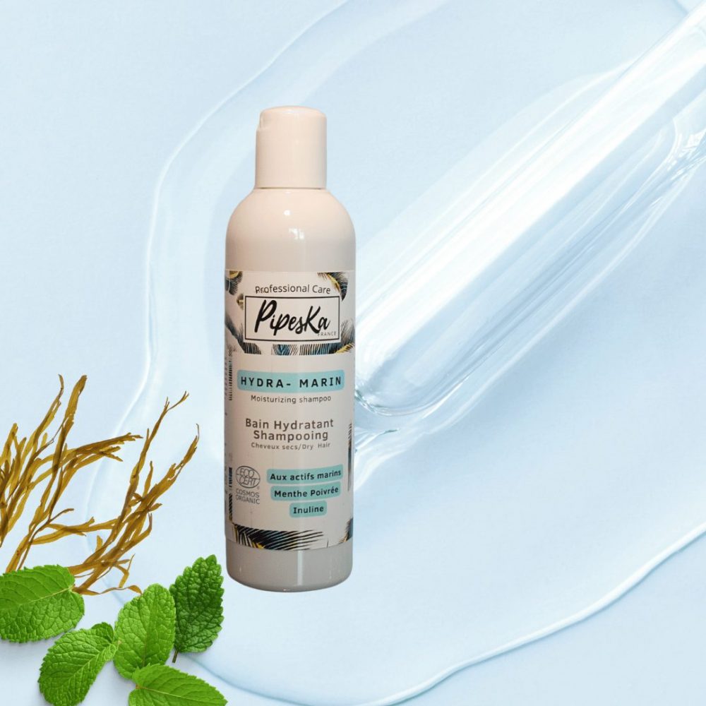 Mousse aérienne du shampooing Hydra Marin Pipeska certifié COSMOS Organic Shampooing Hydra Marin Pipeska – Volume & Pureté | COSMOS Organic | 250ml