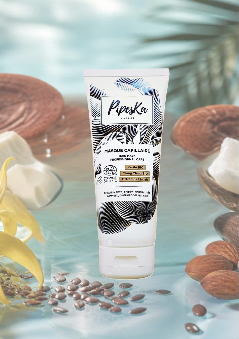 pipeska hair mask tropical velvet glyssy for cury hair COSMOS Organic Pipeska Lingzhi Repairing Mask – Curly, Coily & Kinky Hair | 200 ml