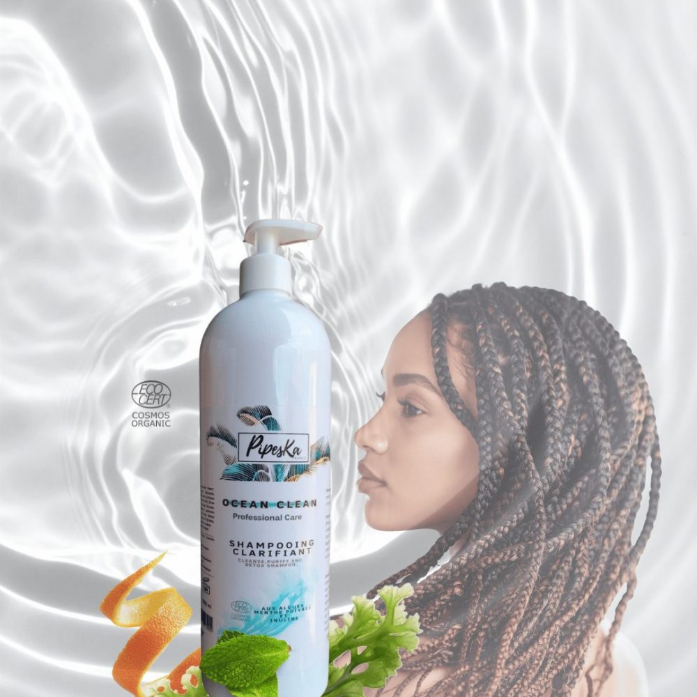 Shampooing Clarifiant Bio Ocean Clean – Cosmos Organic -Expertise Détox Pipeska 1000 ml