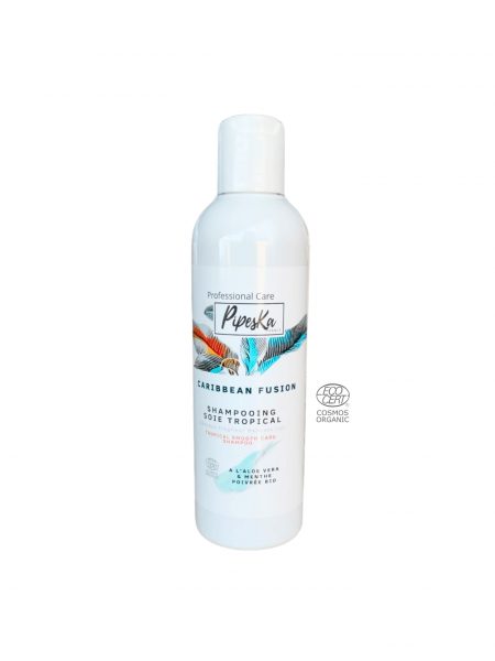 Shampooin Hydratant tropical Pipeska pour des cheveux abimés et secs. 98% bio Cosmos Organic Champú Orgánico Cabello Frágil Fusión Caribeña | COSMOS Organic – 250 ml