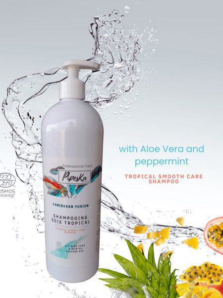 Pipeska  Caribbean Fusion- Shampooing Soie Tropicale 1000ml – COSMOS Organic & Cheveux Fragiles