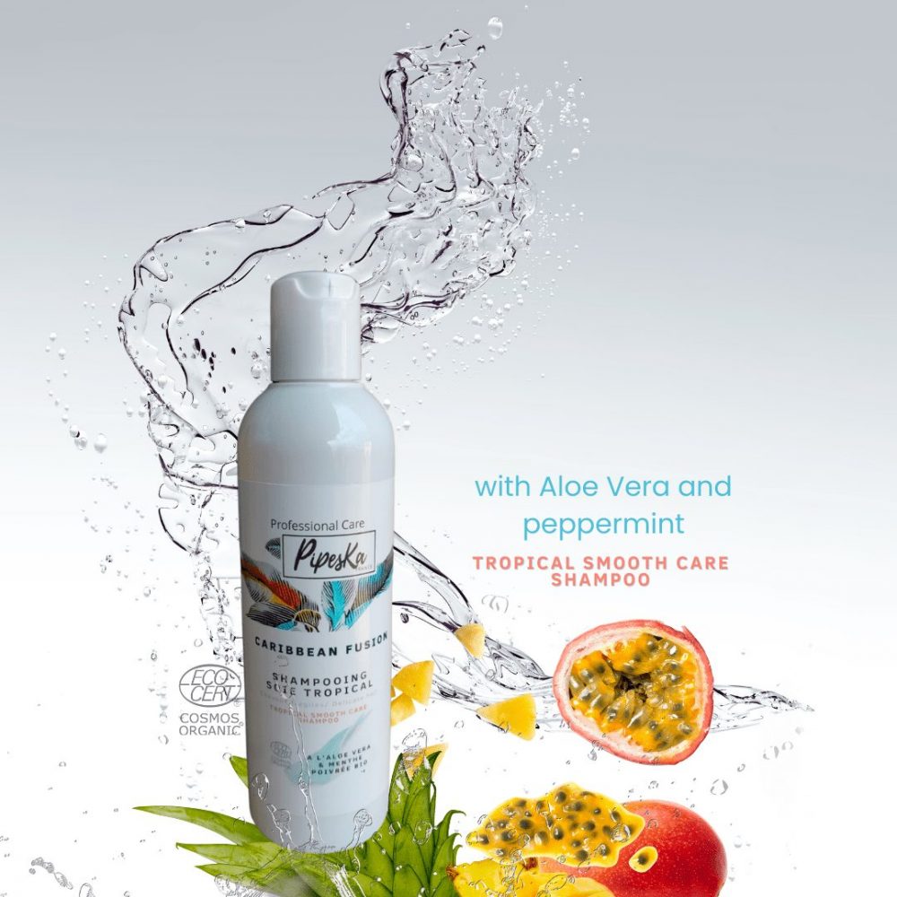 Ingrédients clés du Shampoing Pipeska Caribbean Fusion Soie Tropicale pour renforcer la fibre cosmos organic Shampooing Bio Cheveux Fragiles Caribbean Fusion | COSMOS Organic – 250 ml