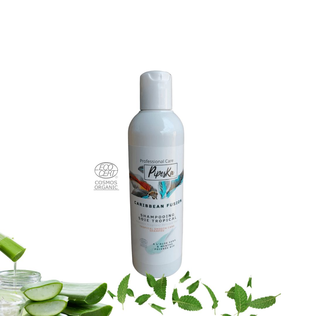 Pipeska Caribbean Fusion – Shampooing Soie Tropical Bio COSMOS Organic – Cheveux Fragiles 250 ml – Image 3