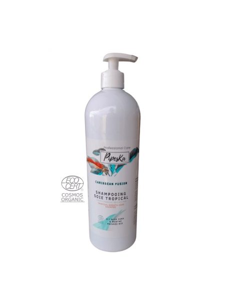Pipeska  Caribbean Fusion- Shampooing Soie Tropicale 1000ml – COSMOS Organic & Cheveux Fragiles