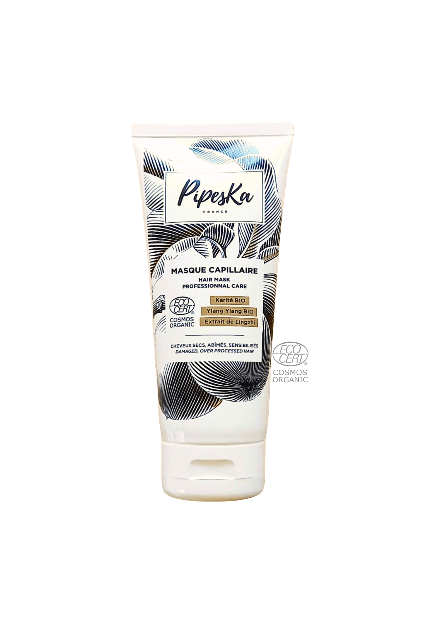Mascarilla Reparadora Orgánica COSMOS Pipeska con Lingzhi – Cabello Rizado, Ondulado y Afro | 200 ml